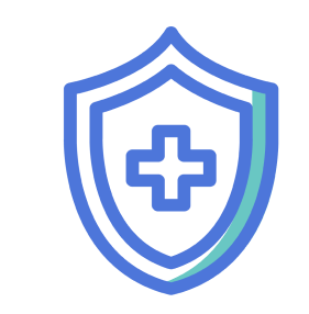 Icon of a medical shield
